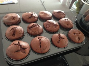 Schokoladen Cupcake ohne Topping